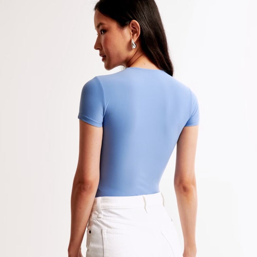 Abercrombie Pale Blue Seamless Bodysuit - Picture 4 of 7